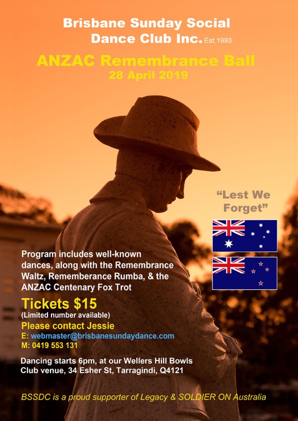 Our 22nd ANZAC Remembrance Ball on the 25th of April was well attended & a great success! The Ode was read by Ed Evans @ 6pm with outstanding teen trumpeter Mitchell Stewart playing the Last Post & Reveille.             Big thanks to everyone who provided donations for the raffle.